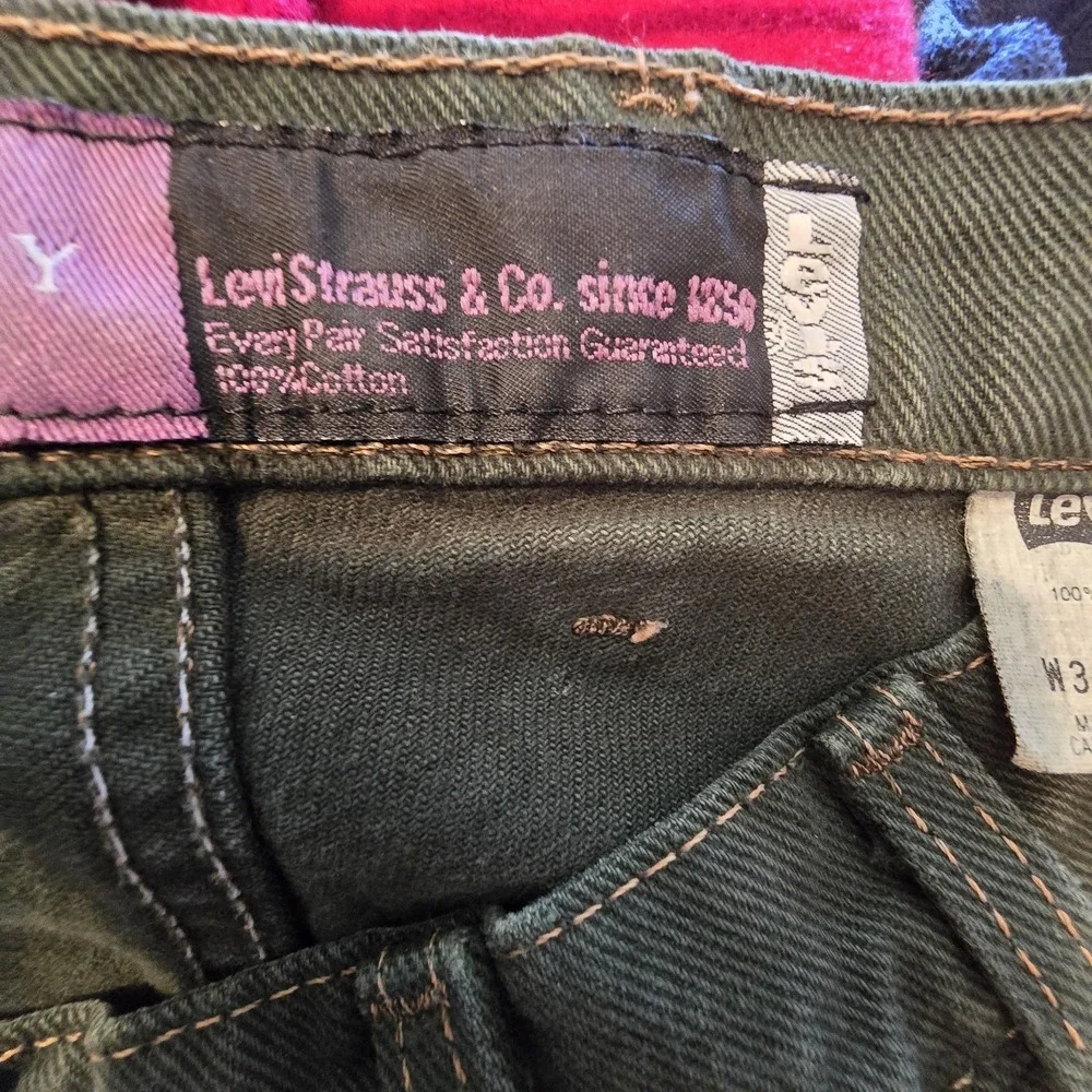 Vintage 1993 Levis Silver Tab Jeans Mens 34x32 Green Baggy USA Grunge Skater EUC